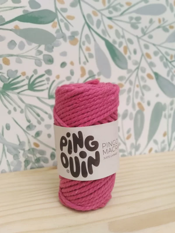 Fil macramé Pingouin 100g - Fushia