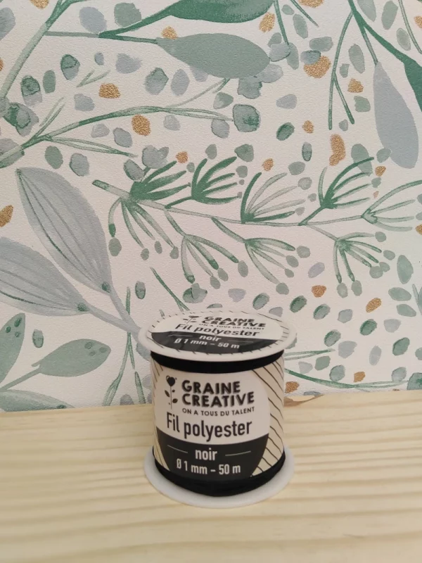 Fil polyester noir Graine créative