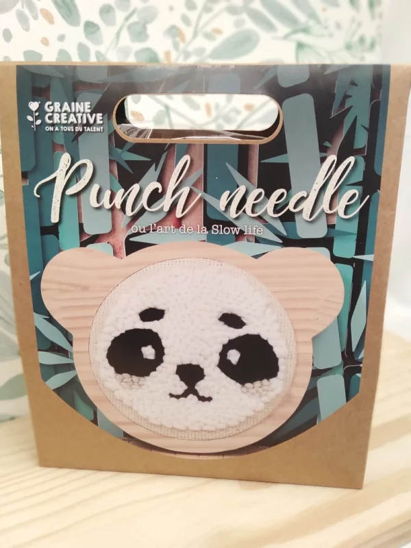 Kit punch needle panda- graine créative