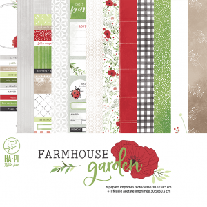 Collection papier scrapbooking Farm house garden Ha-pi little fox